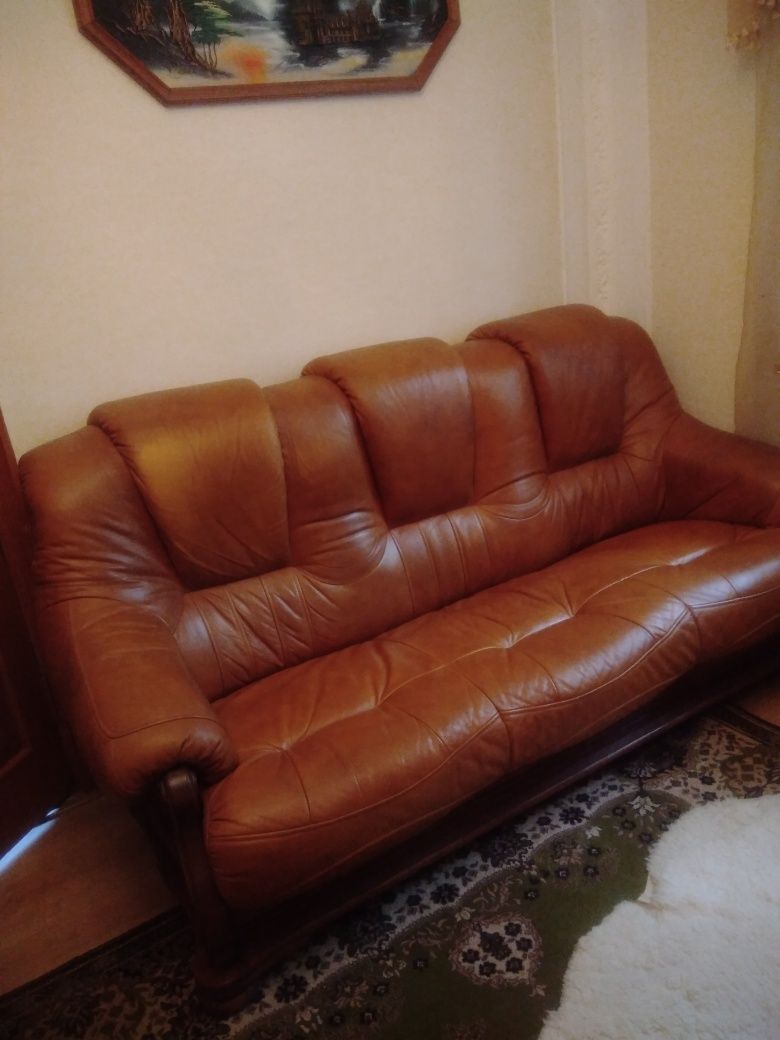 Румынская Мягкая мебель для гостиной из натуральной кожи