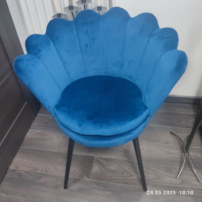 Fotel muszla granat