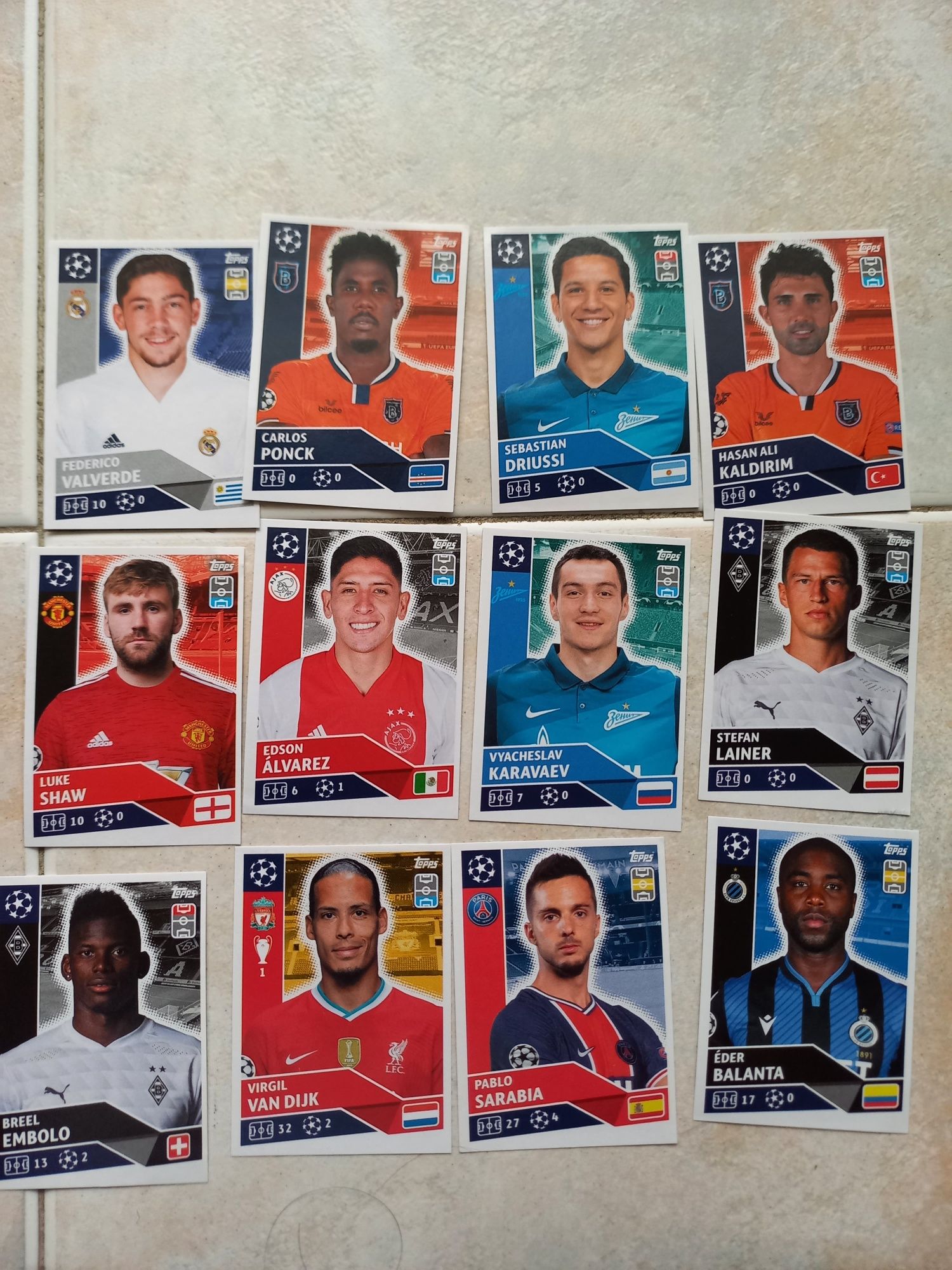 Cromos topps liga dos campeões 20/21