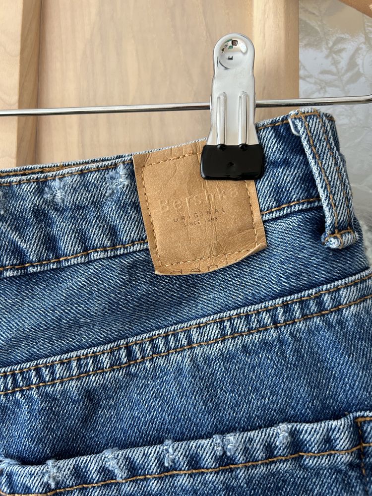 Szorty Bershka wysoki stan jeans rozmiar S