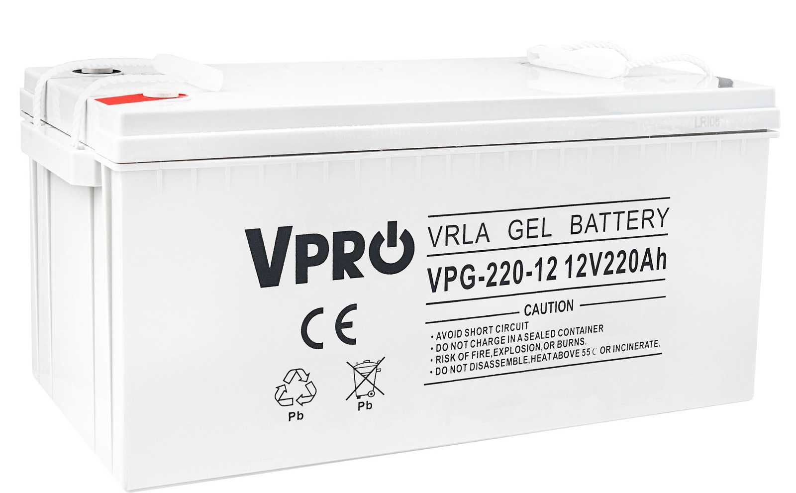 Акумулятор VPRO GEL SOLAR 12V 220Ah VPG-220-12 6AKUGEL220