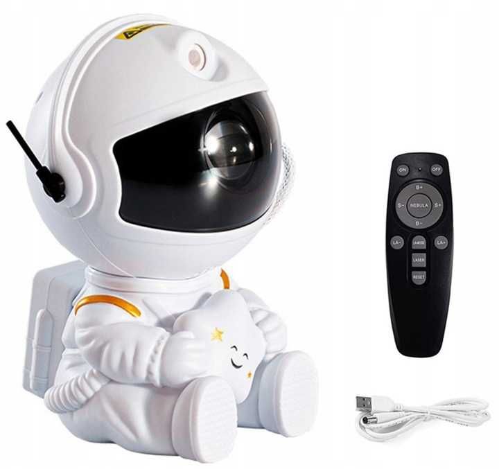 Projektor Gwiazd Nieba LED RGB Lampka Nocna Astronauta Dla Dziecka