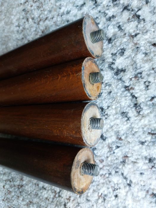 Drewniane nogi PRL stół vintage drewno