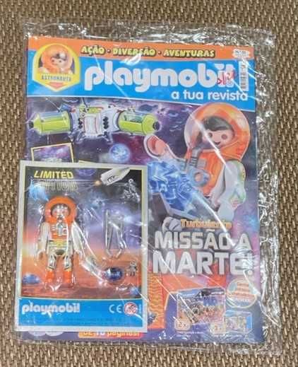 Revista Playmobil c/ boneco Astronauta Missão a Marte Ed. limitada