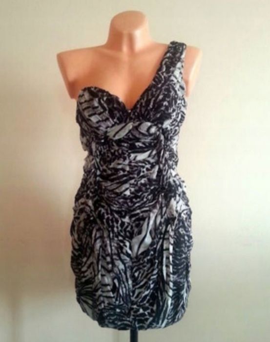 H&M nowa sukienka gorsetowa animal print studniówka sylwester M/L