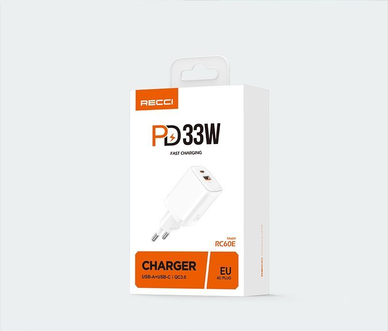 Mocna Szybka Ładowarka Sieciowa Usb-C Typ C Usb 33W Qc3.0 Pd Zasilacz