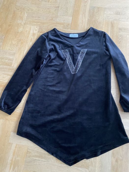 Welurowa sukienka tunika My vouge