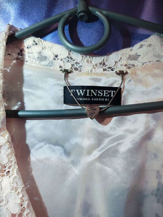 Бежевий мереживний піджак twinset