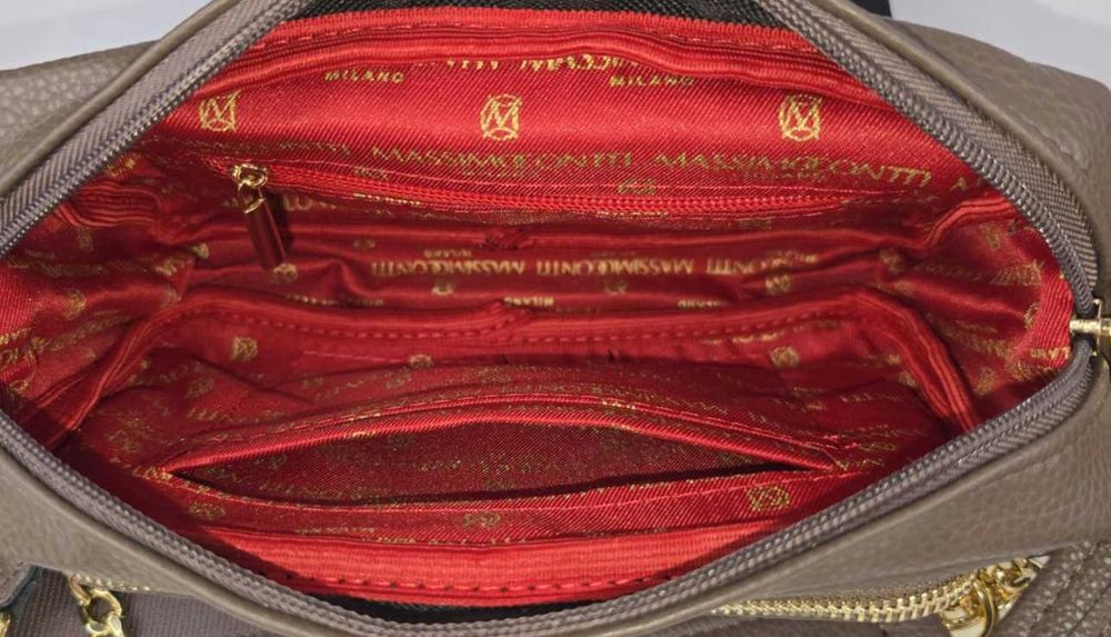 Massimo Contti torebka listonoszka biała ze złotą klapką serduszko