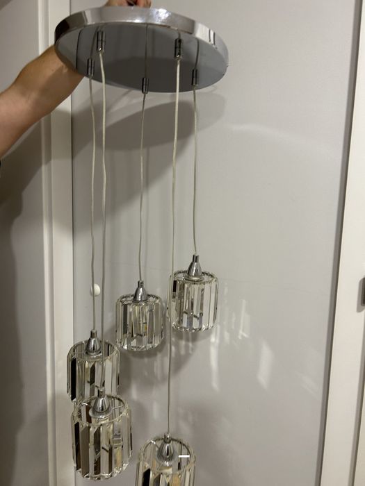 Lampa brutop merilo lampa krysztal chrom zwis