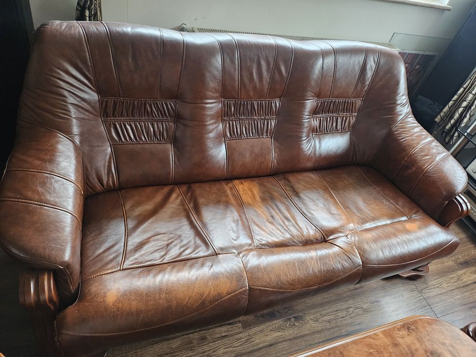 Sofa rozkładana 3 os. Fotele, komplet mebli