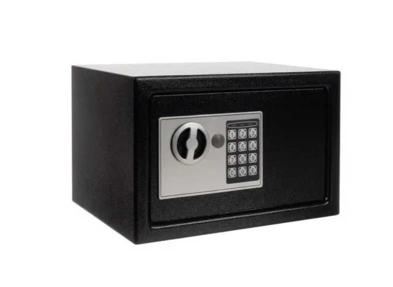 Надійний електронний сейф з кодовим та ключовим замком для дому офісу