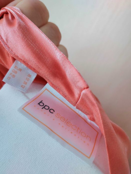 Bpc Selection NOWA pomarańczowa łososiowa bluzka 36 S wiskoza połysk