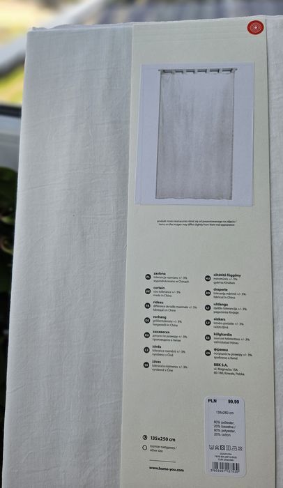 Nowa, zapakowana zasłona firmy home&you 135×250 cm