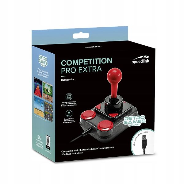 Joystick Speedlink Competition Pro Extra Usb + 25 Gier C64 Mini