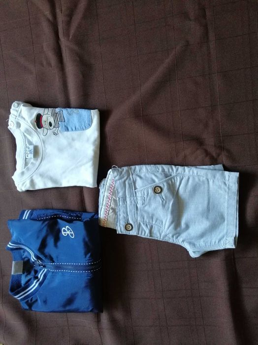 Casaco + t-shirt + calções, Ativo, 12 meses