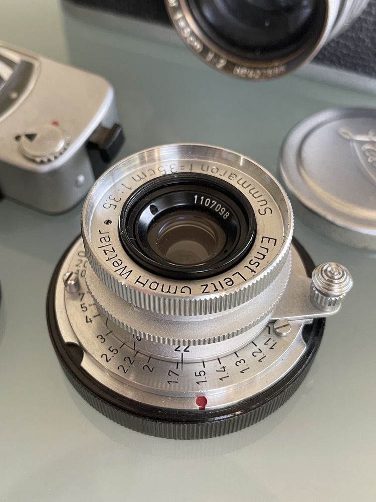Leica M3 Double Stroke com 3 lentes