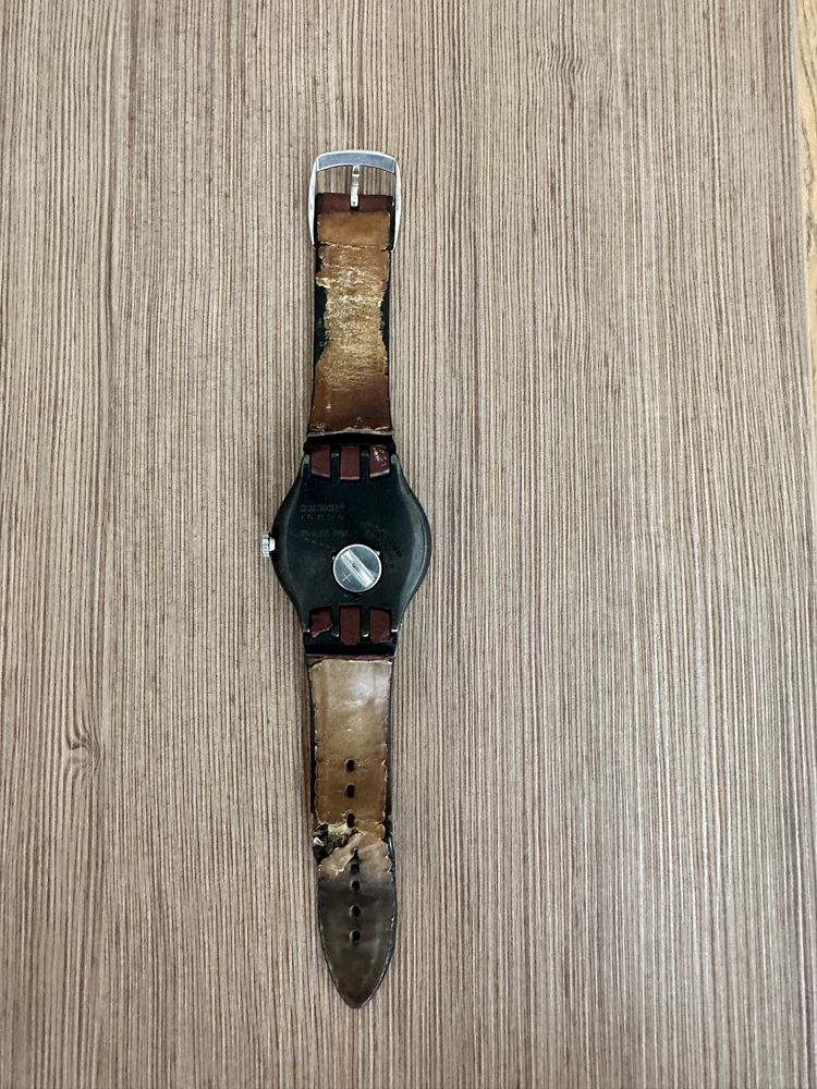 Годинник Swatch Irony brown leather