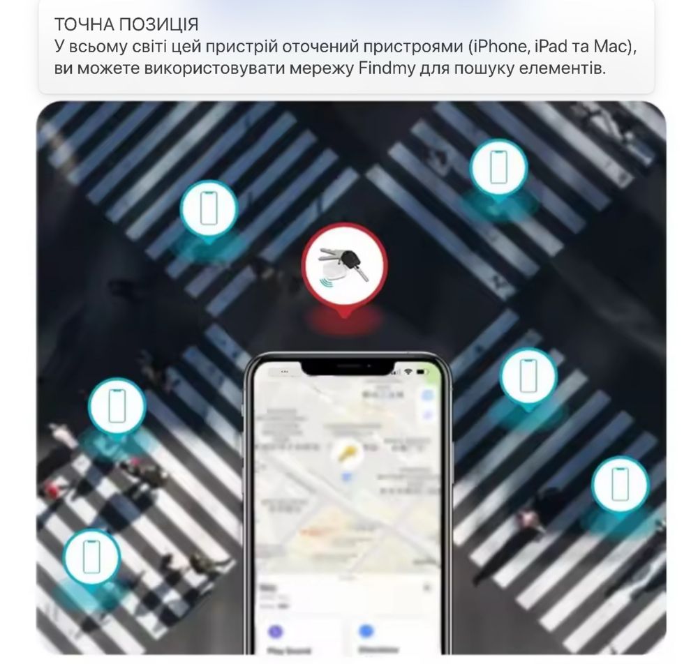Брелок Метка airtag smart tag gps локатор , черный