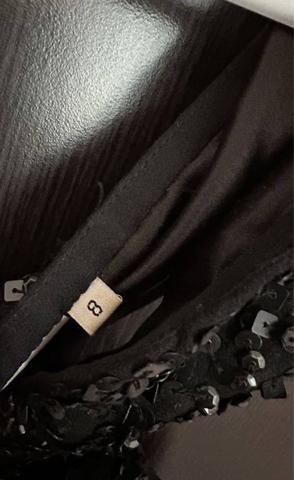 Женское шелковое платье черного цвета SCALA