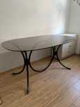 Conjunto mesa de vidro e cadeiras