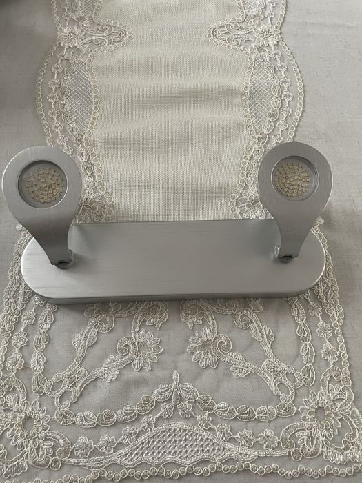 Lampa metalowa satyna kinkiet oświetlenie LED Podium
