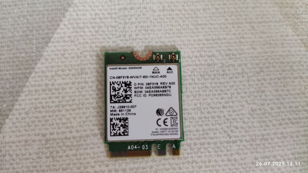 Karta sieciowa do laptopów intel 8265NGW