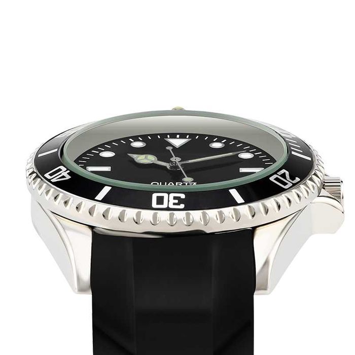 Zegarek męski czarny ruchomy bezel z japońskim mechanizem Seiko