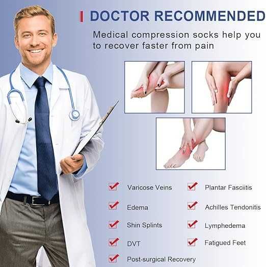 Medyczne pończochy uciskowe, 20-30 mmHg, roam. M, beżowe