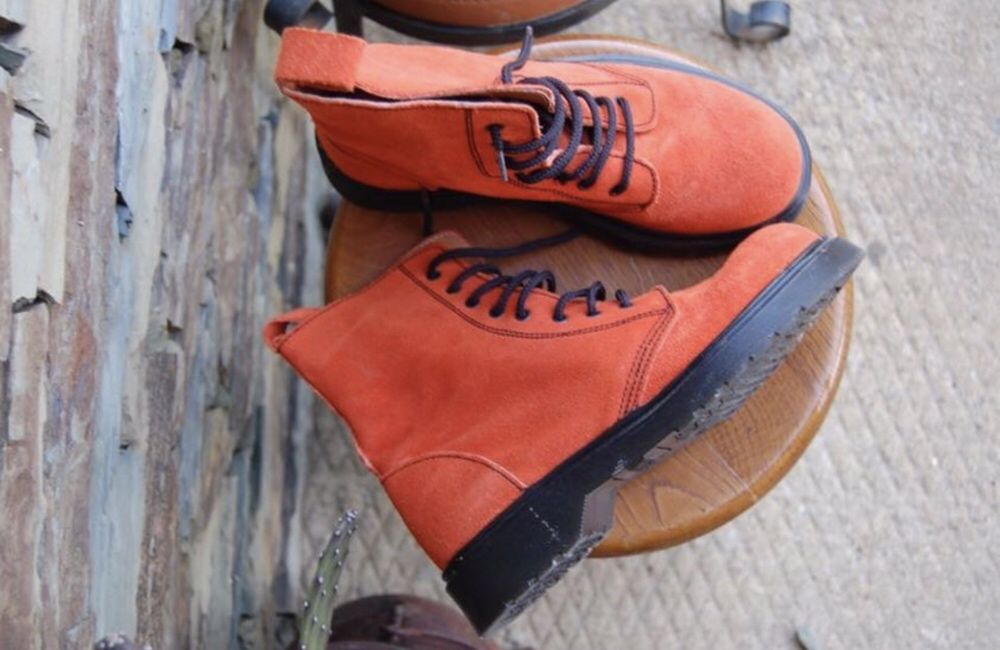 Botas vintage cor laranja