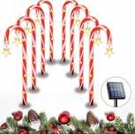Lampki Ozdoby Oświetlenie Świąteczne Solarne Laski Zewnętrzn Led 8 Szt