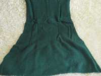 Sukienka rękodzieło szydełkowe w kolorze zieleni butelkowej rozm . XL