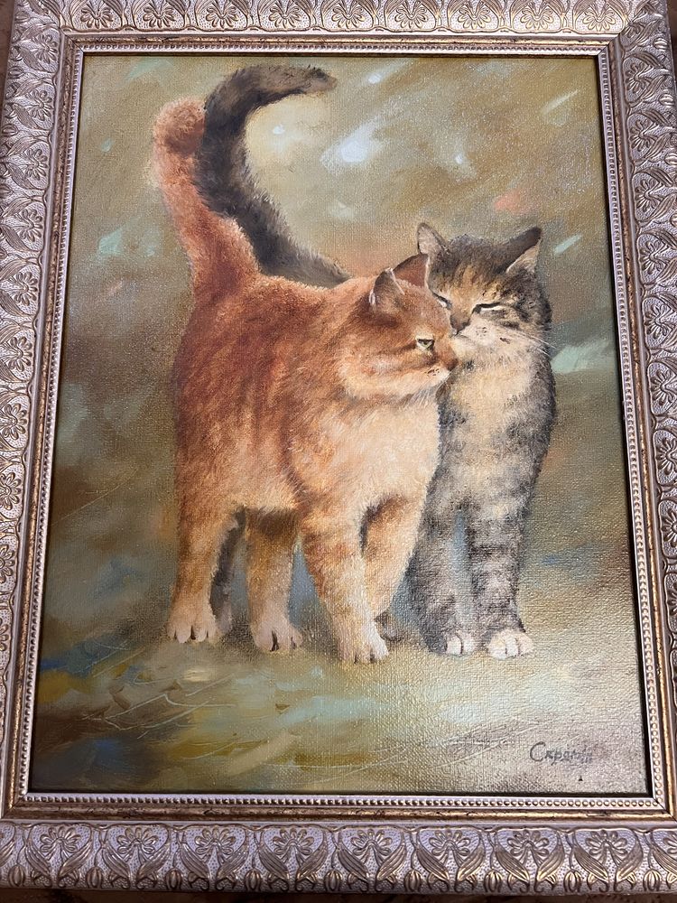 Картина влюбленная пара котиков