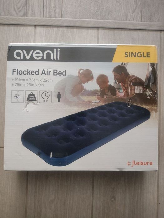 Матрас надувной Avenli Flocked Air Bed Twin 191х73х22см