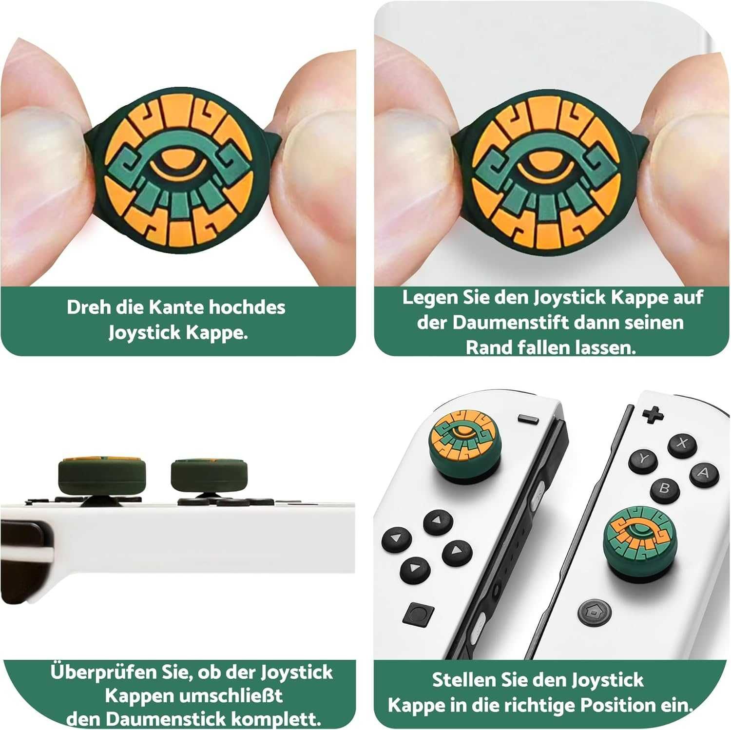 PALPOW Nakładki gumki na joystick pad Nintendo Switch OLED Lite 4szt