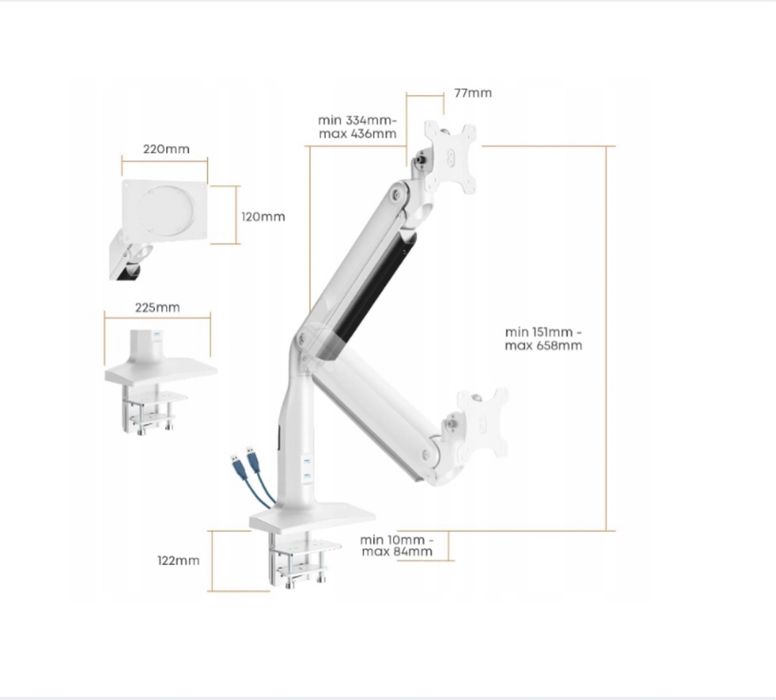 PUTORSEN GSMT-431U Uchwyt monitora 17–43'' 18 KG