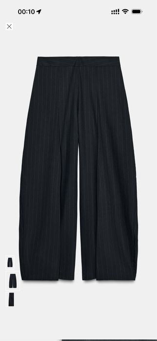 Zara брюки з защипами широкі