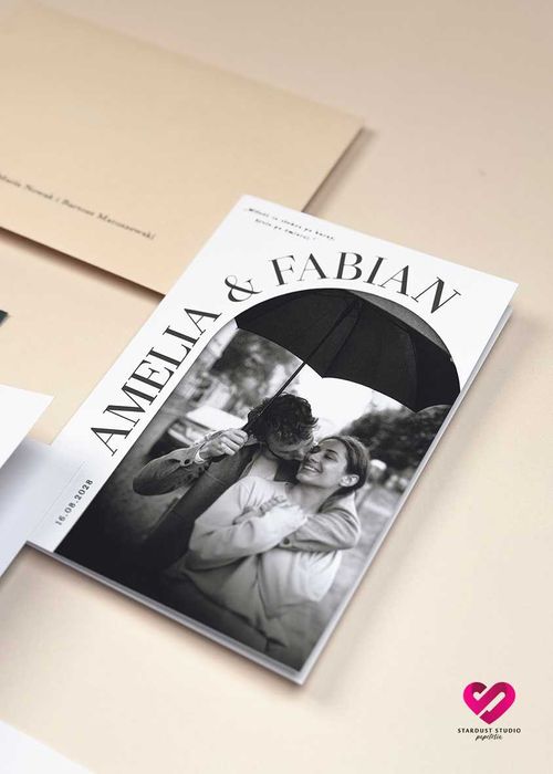 Zaproszenia ze zdjęciem na ślub wesele próbka