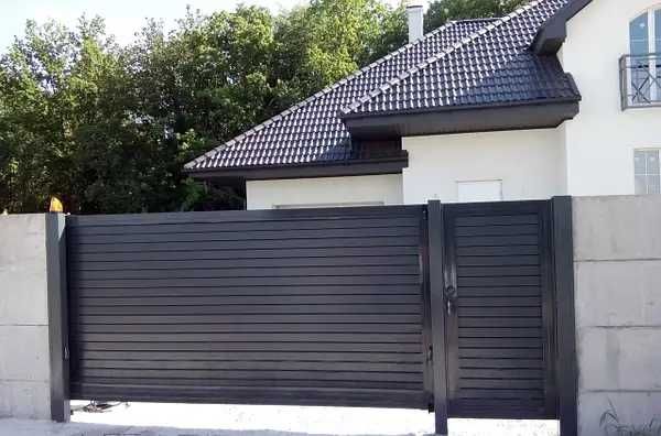 Розпашні ворота вуличні під ключ — сучасний вигляд, гарантія, доставка