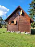 Domek letniskowy drewniany 25 m² + taras, poddasze + balkon
