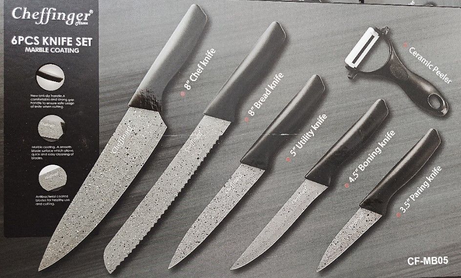 Noże Szare Cheffinger  5+ Obieraczka