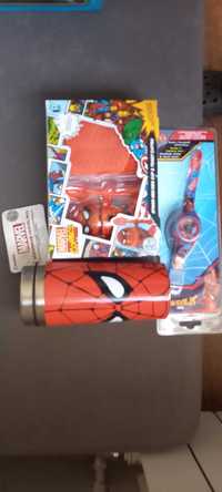 Zestaw Spidermann oryginalny Marvel kubek zestaw śniadaniowy zegarek