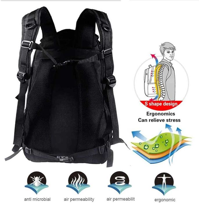 Prof Plecak Taktyczny Wojskowy Survival Czarny 35l 1057