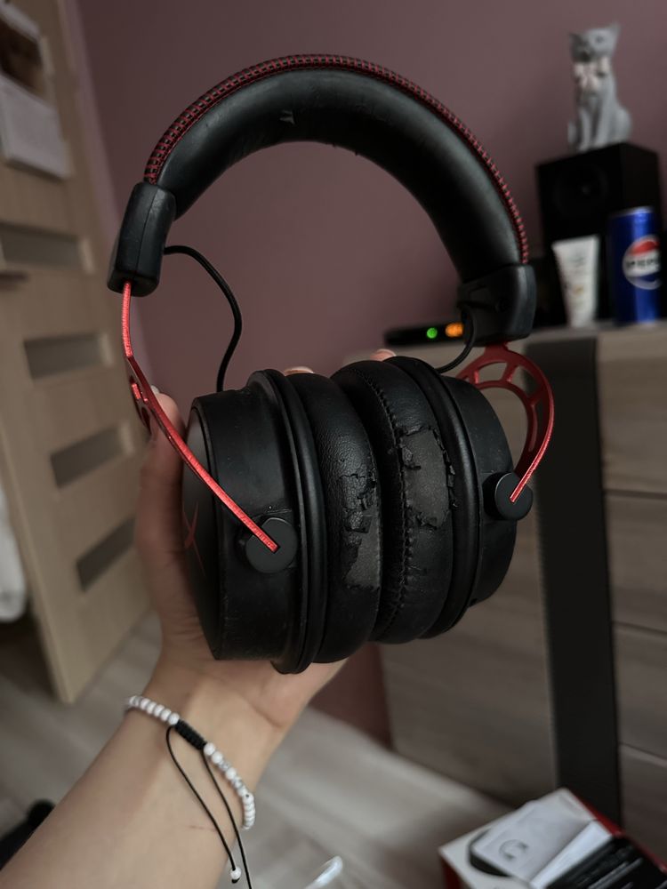 Słuchawki Hyperx Cloud Alpha używane bez mikrofonu