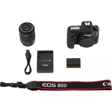 Canon EOS 80D e objetiva 18-55mm + extras