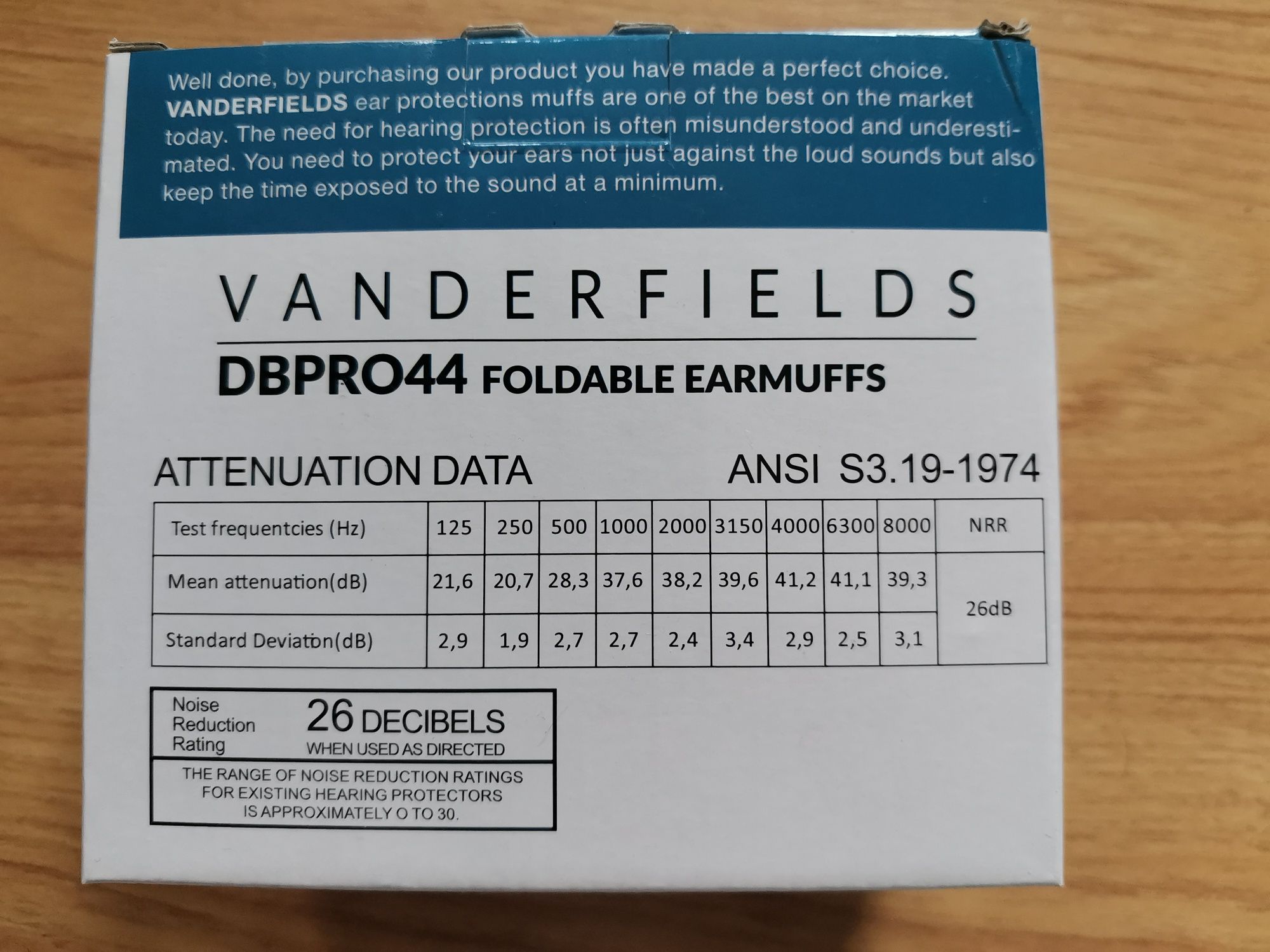 Protecção de ouvidos Vanderfields DBpro44