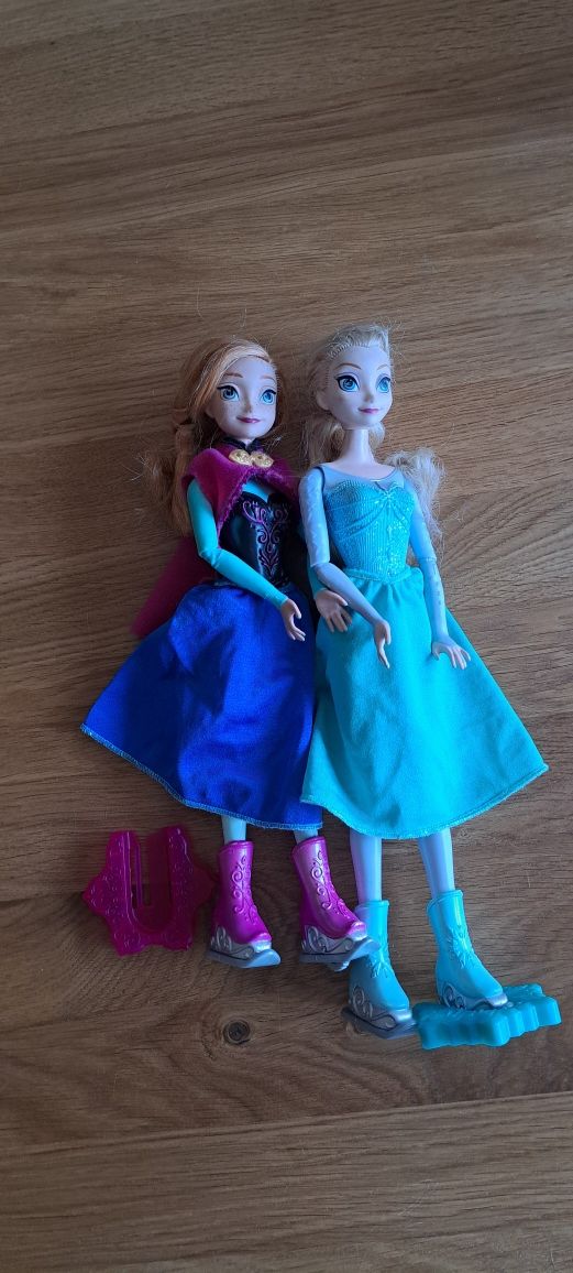 Elsa i Anna z Frozen  Kraina Lody łyżwiarki, lalka,  łyżwiarka, lalki