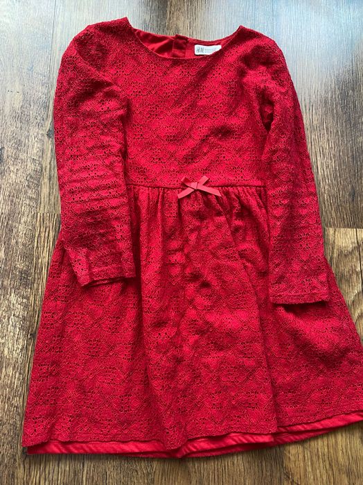 Sukienka 140 czerwona H&M