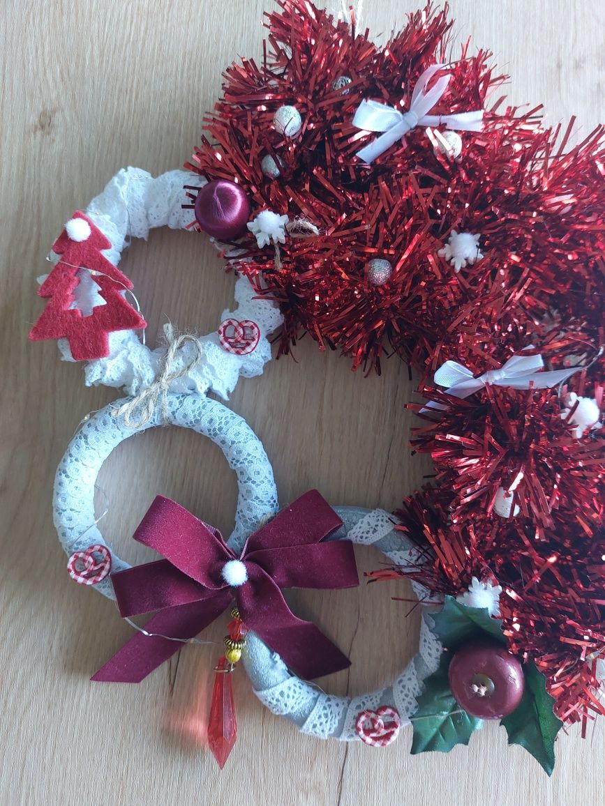 Grinalda de Natal com luzes, Handmade, nova
