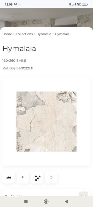 Płytka EcoCeramic HYMALAIA Płytki 160X160 GRES 8mm BOMAR